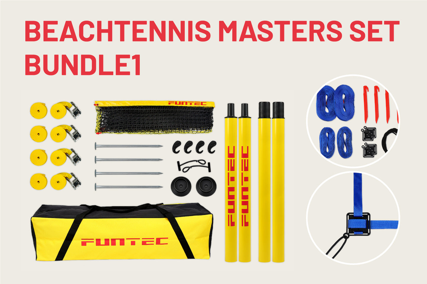 FUNTEC Beach Tennis Masters Set - Bundle1