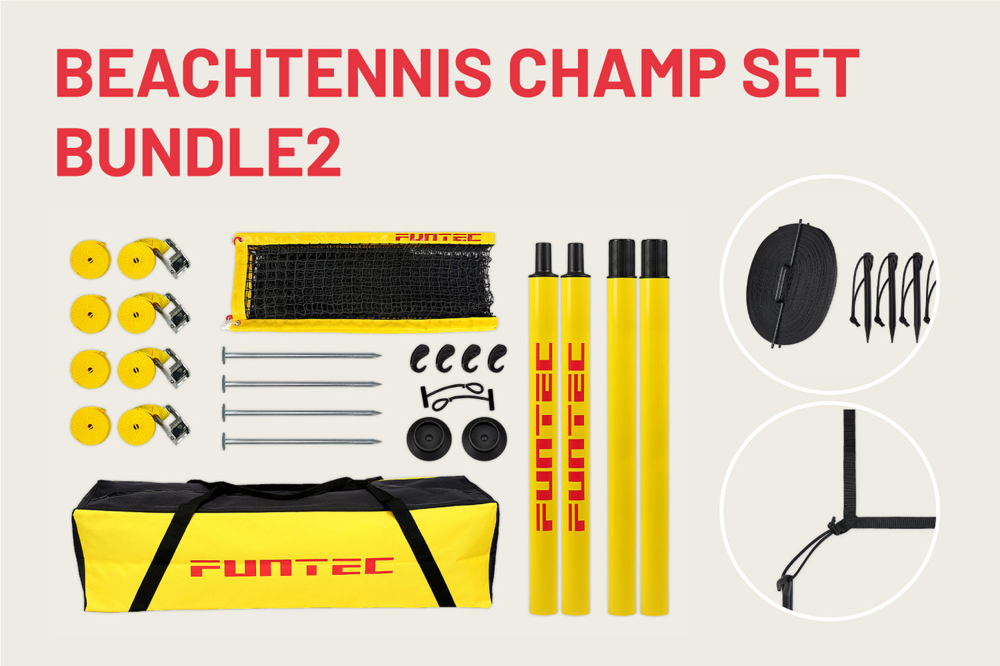 FUNTEC Beach Tennis Champ Set - Bundle2