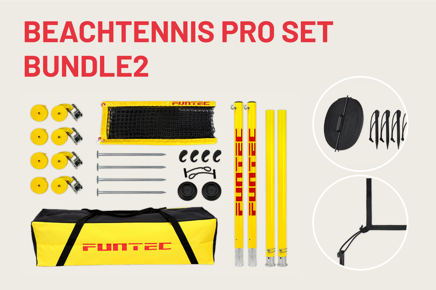 FUNTEC Beach Tennis Pro Set - Bundle 2