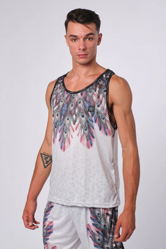 "Sand Off" Beach Volleyball Tank Top Peacock