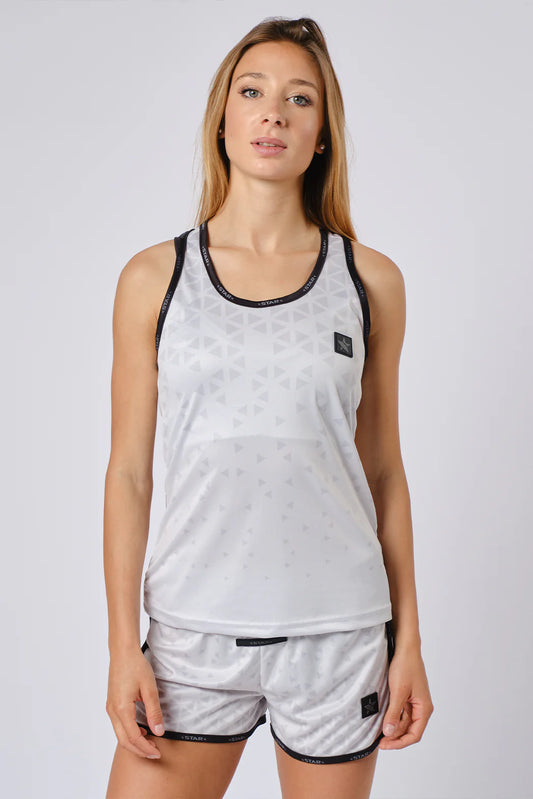 "Sand Off" Beach Volleyball Tank Top Women White